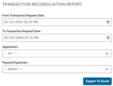 Transaction Reconciliation Report